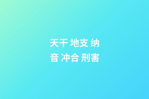 天干 地支 纳音 冲合 刑害